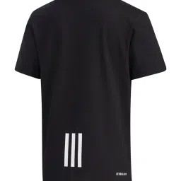 Adidas Kids Black Cotton Printed T-Shirt image 2