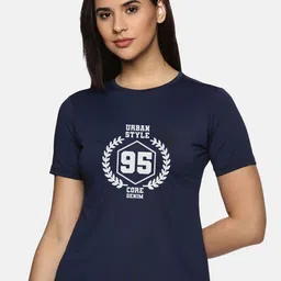 Moda Rapido Women Typography Printed Round Neck Cotton T-shirt-image-52