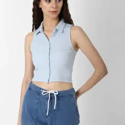 Forever 21 Light Blue Slim Fit Shirt-picture-13