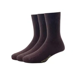 Peter England Brown Cotton Socks (Pack of 3)-picture-31