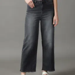 showoffff SHOWOFF Grey Straight Fit High Rise Jeans-picture-28