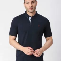Dragon Hill Navy Slim Fit Polo T-Shirt-image-7