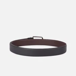Allen Solly Men Solid Textured Leather Belt image 4