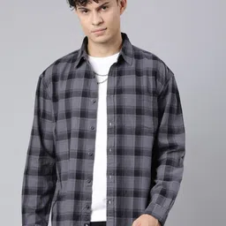 The Roadster Lifestyle Co Checked Pure Cotton Long Sleeves Casual Shirt-picture-41