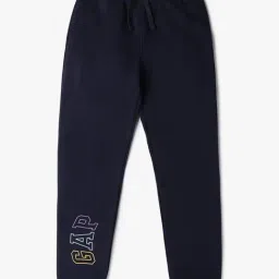 GAP Girls Navy Cotton Logo Joggers-image-11
