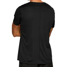 Asics Black Solid Regular Fit T-Shirt image 2