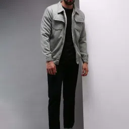 showoffff Showoff Grey Cotton Regular Fit Sweatshirt image 5