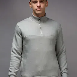 showoffff Showoff Grey Cotton Regular Fit Sweatshirt image 1