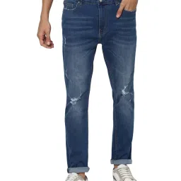 Forever 21 Blue Mid Waist Slim Fit Regular Length Jeans image 1