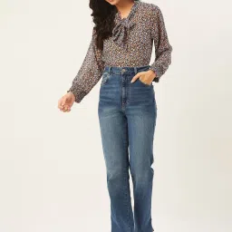 Anvi Be Yourself Black & Blue Printed Top image 5