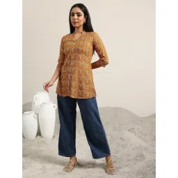 Libas Mustard Bandhani Kurti image 5