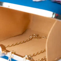 NR by Nidhi Rathi Blue Fabric Clutch image 4