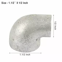 B K JAGAN & CO GI Reducer Elbow for Plumbing Use, 1. 1/2 x 1/2 inch image 2