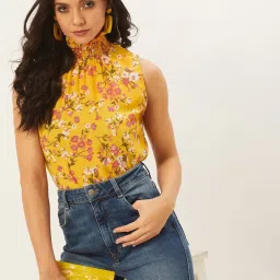 Anvi Be Yourself Yellow Floral Print Top image 1