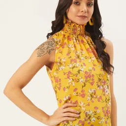 Anvi Be Yourself Yellow Floral Print Top image 4