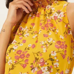 Anvi Be Yourself Yellow Floral Print Top image 5