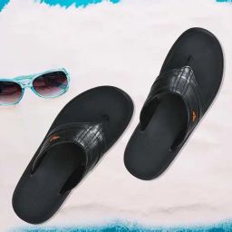 Woodland Men's Black Thong Sandals-picture-46