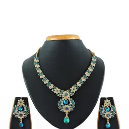 VATSALYA creation Gold Plated Stones Studded Jewellery Set-picture-32