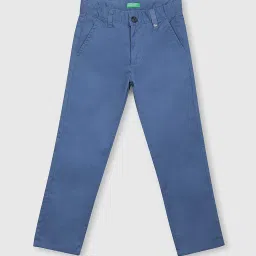 United Colors of Benetton Kids Blue Mid Rise Trousers image 1