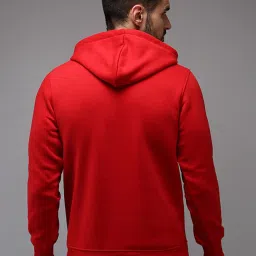 showoffff Showoff Red Cotton Regular Fit Printed Hooded Sweatshirt image 2