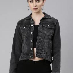 showoffff SHOWOFF Grey Regular Fit Denim Jacket-picture-12