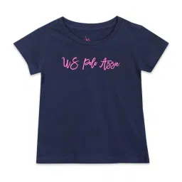 U.S. Polo Assn. Kids Blue Cotton Printed T-Shirt image 1