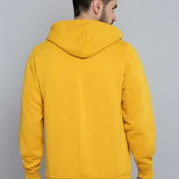 showoffff Showoff Yellow Cotton Regular Fit Printed Hooded Sweatshirt image 2