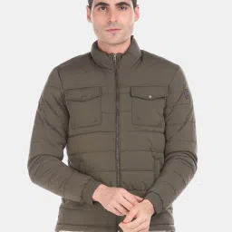 U.S. Polo Assn. Olive Green Regular Fit Quilted Jackets image 1