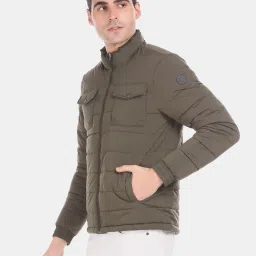 U.S. Polo Assn. Olive Green Regular Fit Quilted Jackets image 3
