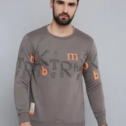 showoffff Showoff Grey Cotton Regular Fit Printed Sweatshirt image 1