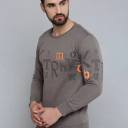 showoffff Showoff Grey Cotton Regular Fit Printed Sweatshirt image 3