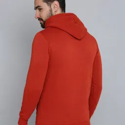 showoffff Showoff Rust Cotton Regular Fit Printed Hooded Sweatshirt image 2