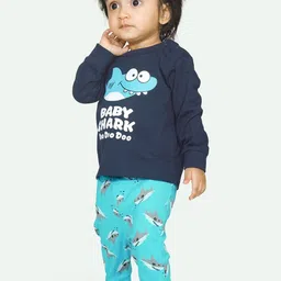 ariel Pure Cotton Fleece Round Neck T-Shirt With Pyjama Clothing Set-picture-16