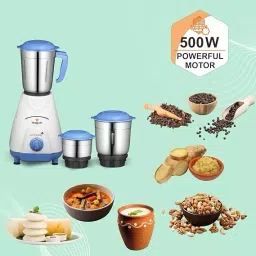 Stargaze 500 W Striker Mixer Grinder with 3 Jars White/Blue image 4