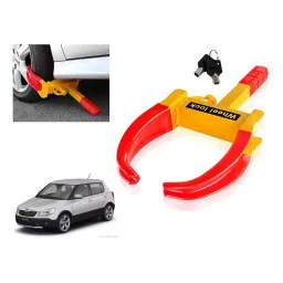 Auto Pearl Claw Type Anti Theft Adjustable Wheel Clamp Lock for Skoda Yeti Style 4X2-picture-10