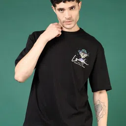 V-Mart Men Graphic Printed Round Neck Cotton Relaxed Fit T-shirt-image-81