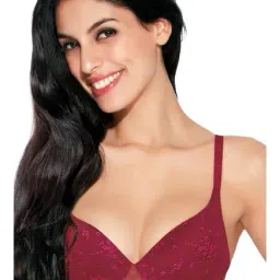 Enamor Red Non Wired Padded T Shirt Bra-picture-37