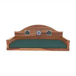 JAIRI TRADERS Brown & Green Wooden Swings With Back Support &Armrest image 5