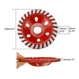 AASONS 4 inch Diamond Cup Wheel Angle Grinder Machine Segmented/Rim/Turbo image 3