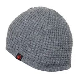 FabSeasons Unisex Grey Self Design Beanie-image-87