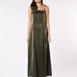 Iti Shoulder Straps Satin Maxi Dress-image-39