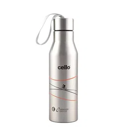 Cello Silver-Toned Solid Stainless Steel Flask image 1