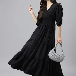 Krunal Raiyani Women Applique Fit & Flare Maxi Dress-image-18