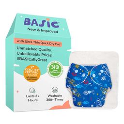 Superbottoms BASIC Washable & Reusable Cloth Diapers, Quick dry high absorption Diapers for Baby (3m-3y)-picture-38