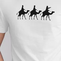 Seekbuylove Abstract Printed Round Neck Pure Cotton T-shirt image 4