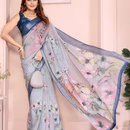 JYA Women Cotton Linen Celebrity Ethnic Saree-image-30