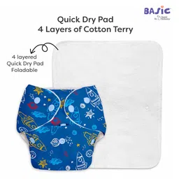 Superbottoms BASIC Washable & Reusable Cloth Diapers, Quick dry high absorption Diapers for Baby (3m-3y) image 3