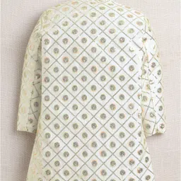 Ahhaaaa Viscose Woven Full Sleeves Sequin Embellished Sherwani & Pant Set - Beige image 4