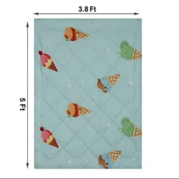 BED-SHEET.COM Fluorescent Green & Brown Cartoon Characters Microfiber Mild Winter 300 GSM Single Bed image 4