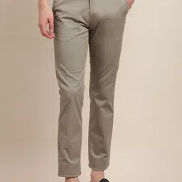 Turtle Men Relaxed Skinny Fit Chinos Trousers-image-39